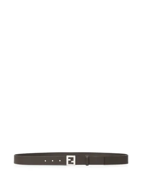 FENDI FF dark brown leather 30mm belt