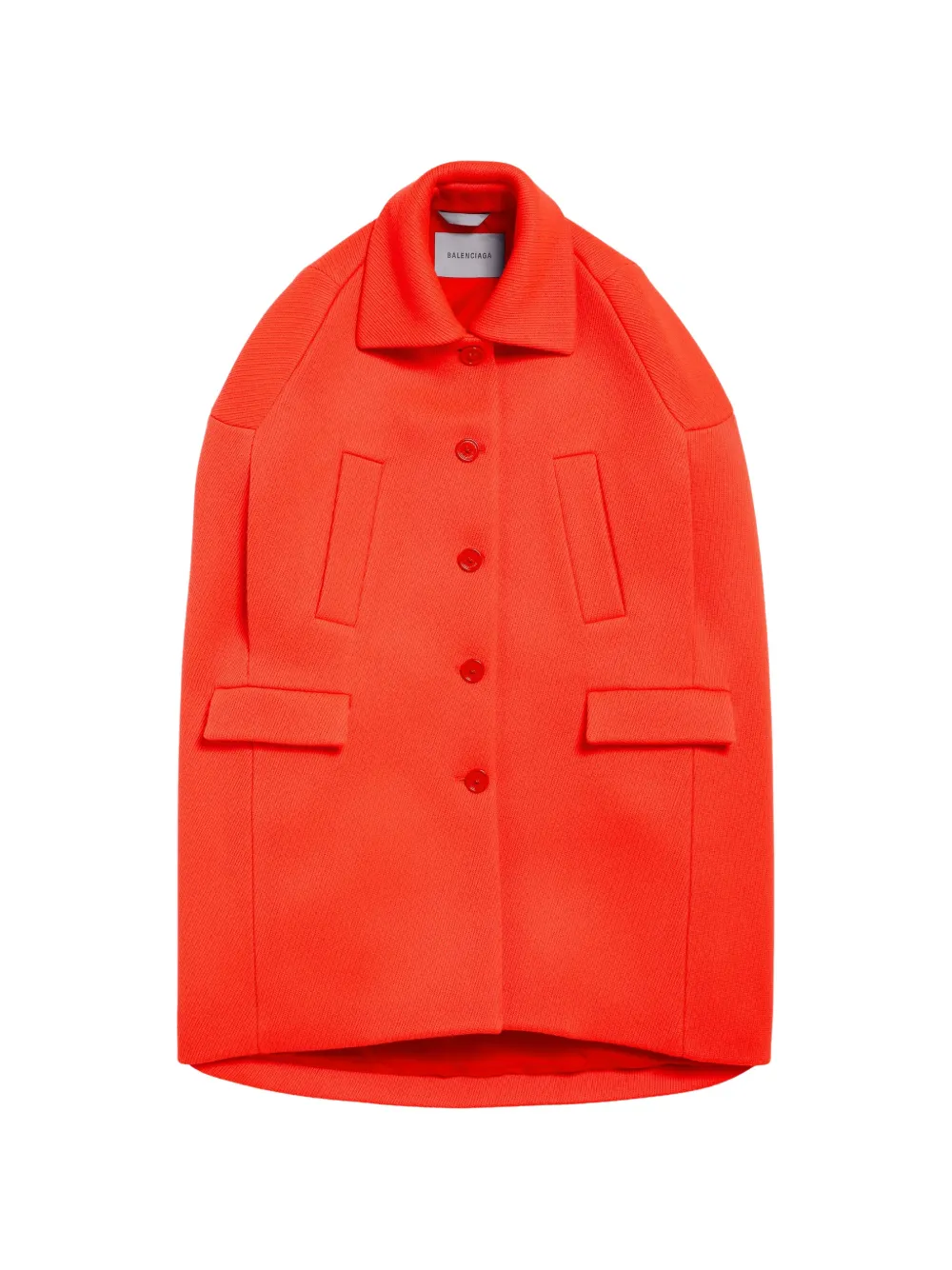 Balenciaga cape coat in orange