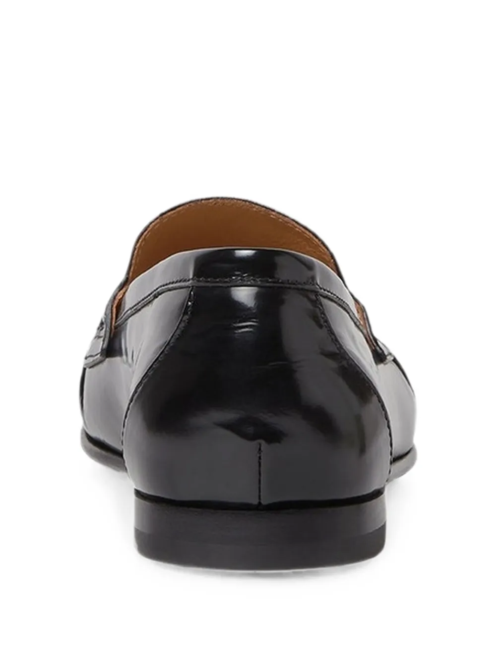 FENDI Scrunch ruched leather loafers Zwart
