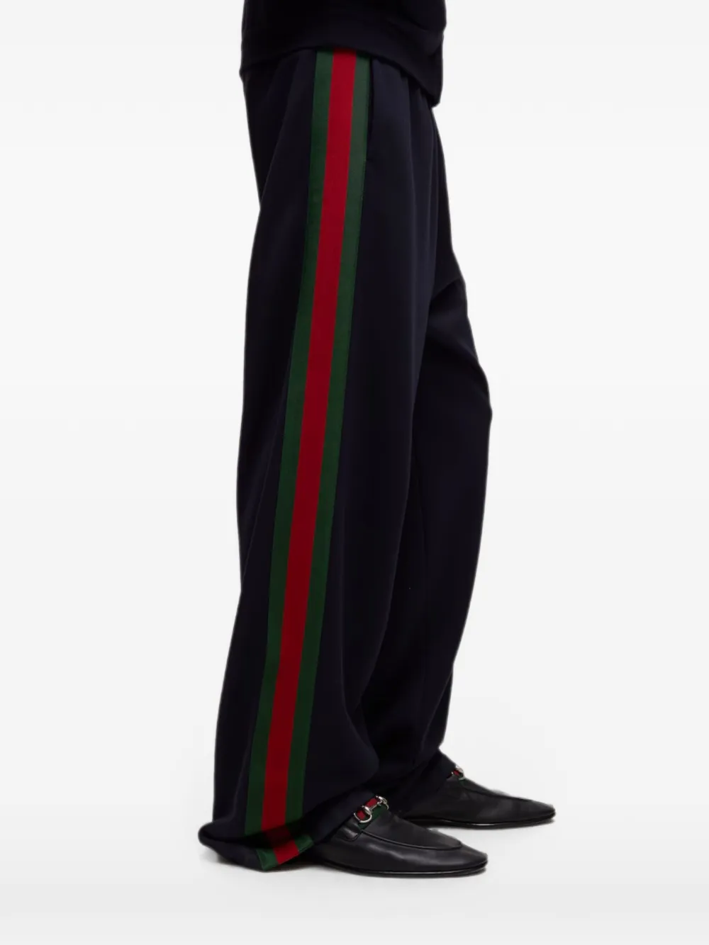 Gucci Zijden katoenen sportbroek met Web-design Blauw