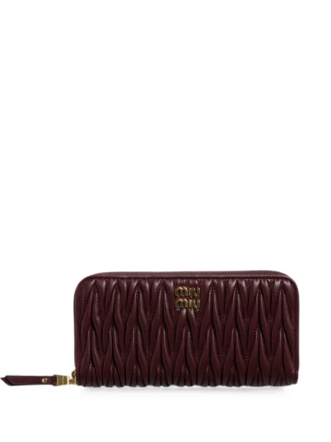 Miu Miu Matelassé quilted leather wallet