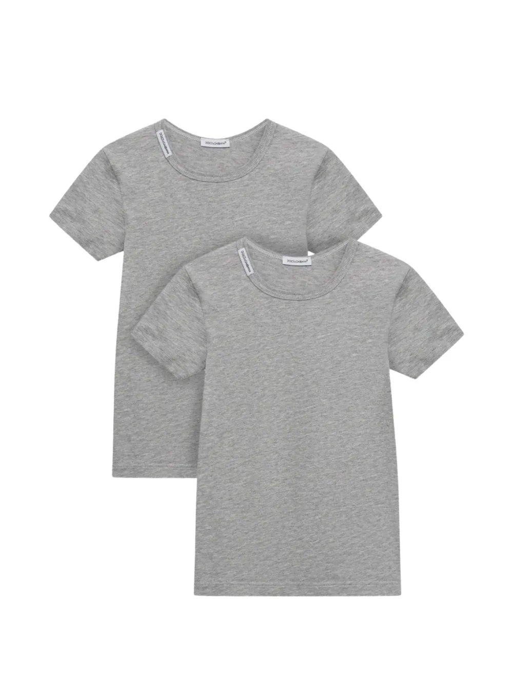 Dolce & Gabbana Kids logo-tag T-shirt (set of two) - Grigio