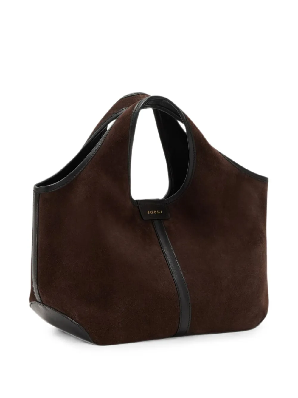 Soeur Douce suède mini-shopper Bruin