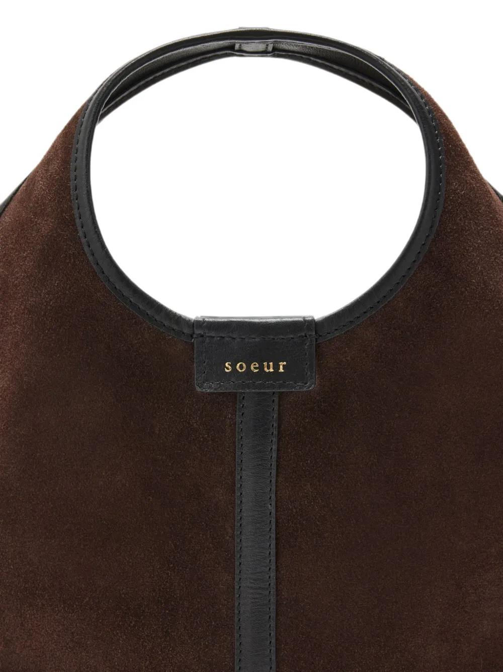 Soeur Douce suède mini-shopper Bruin