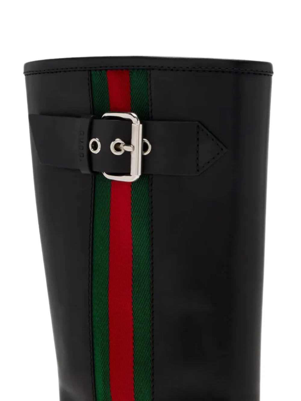 Gucci Biker boots met Web Zwart