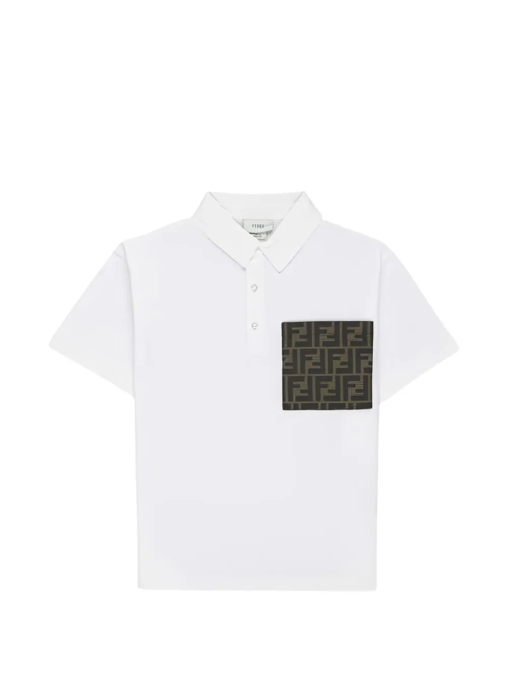 Fendi Kids FF logo-patch polo shirt - Bianco