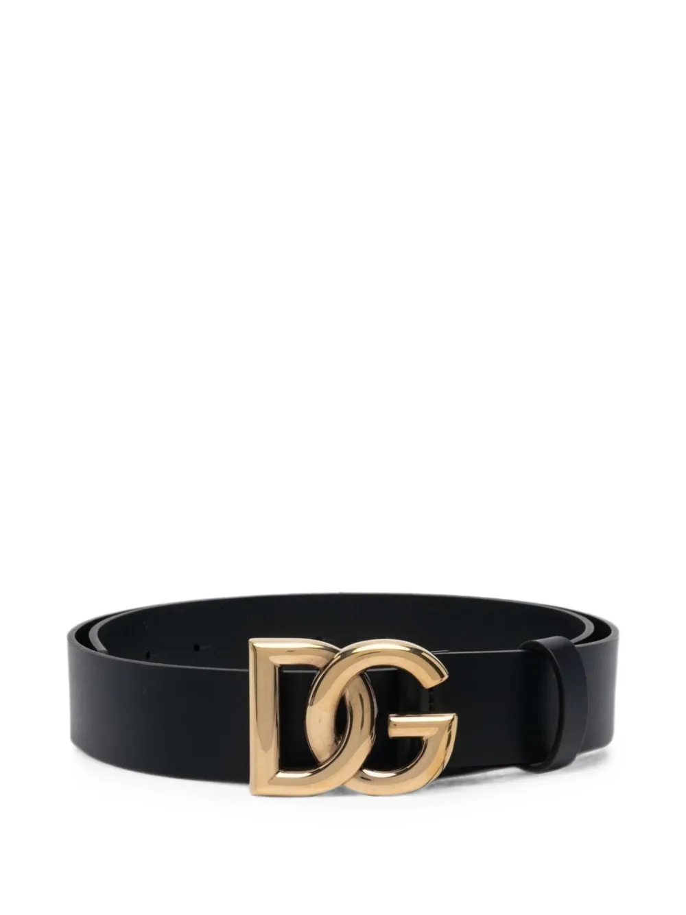 Dolce & Gabbana DG logo-plaque belt - Black