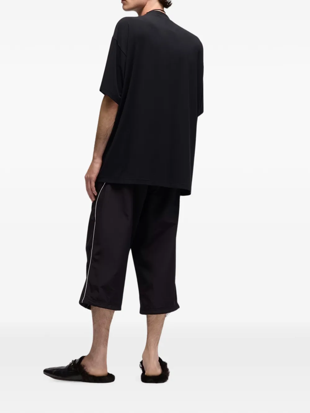 Gucci Oversized T-shirt met logo-print Zwart