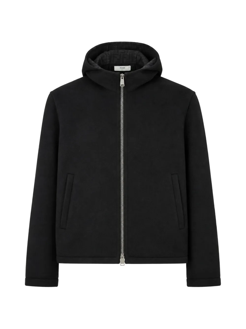 FENDI Felpa con cappuccio e zip - Nero