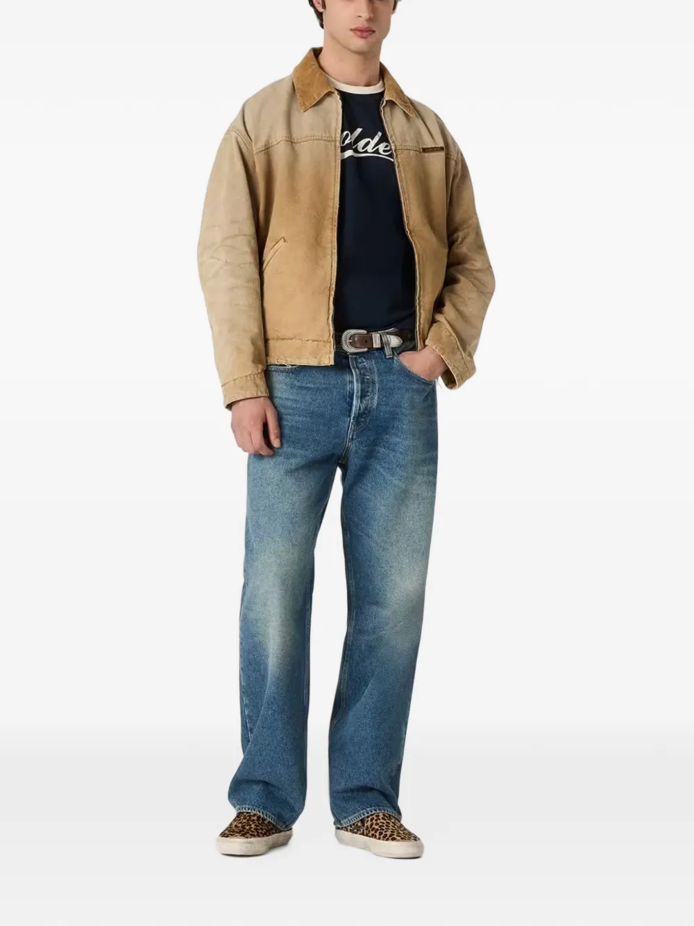 Golden Goose Omkeerbaar jack van katoen met geruit patroon Beige