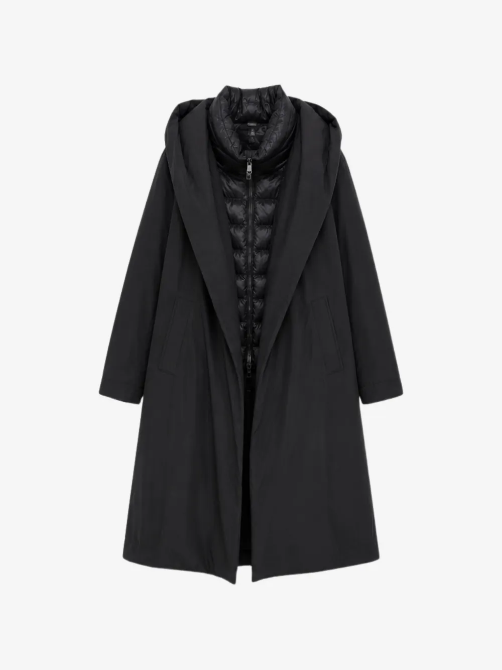 Herno レイヤード フーデッドコート | ブラック | Image 1