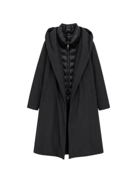 Herno layered hooded coat