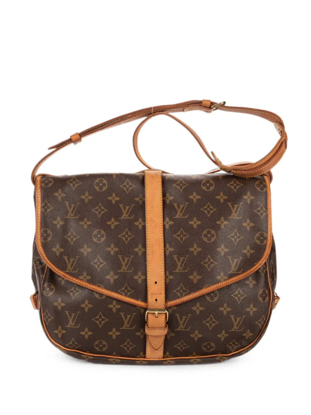 Louis Vuitton Pre-Owned GM Saumur monogram shoulder bag - Brown