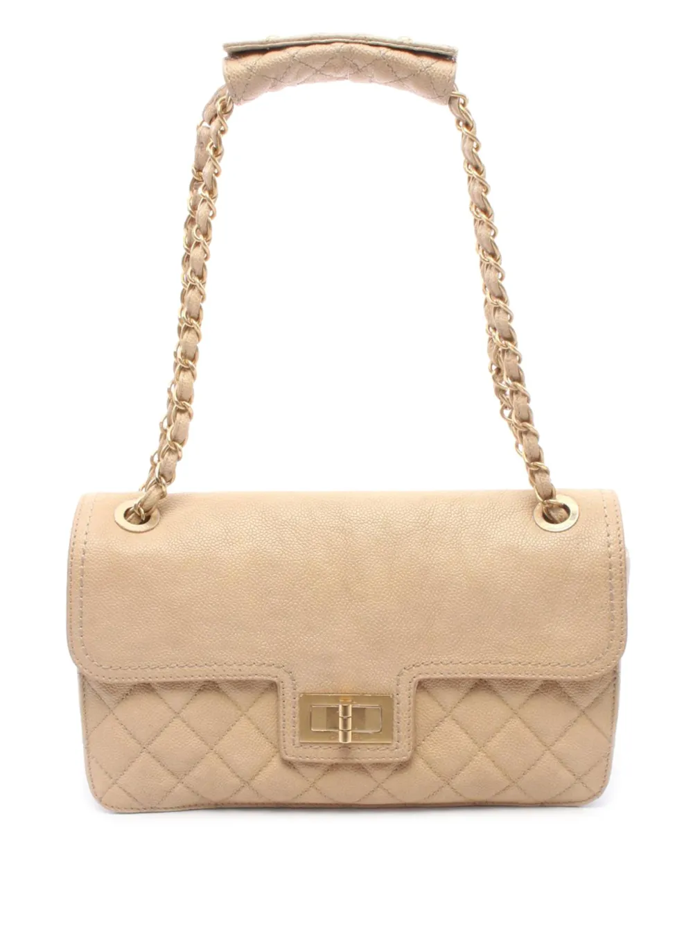 CHANEL Pre-Owned 2012 Caviar Mademoiselle Turnlock Timeless Flap shoulder bag - Brown