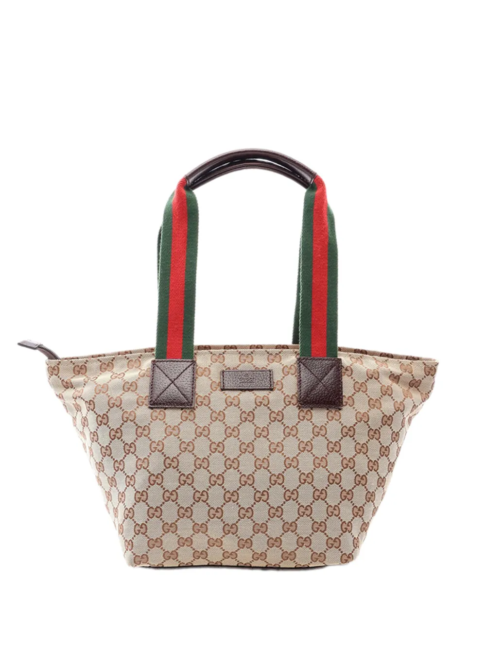 Gucci Pre-Owned 2000-2015 GG Canvas Web Tote Bag - Nude