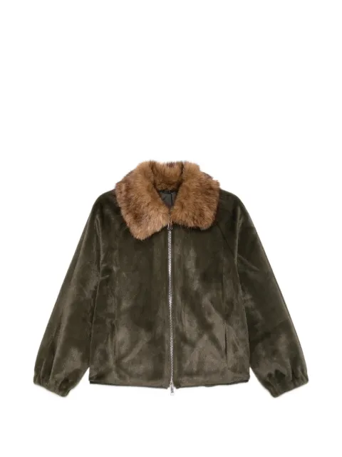 Betta Corradi faux-fur collarless jacket