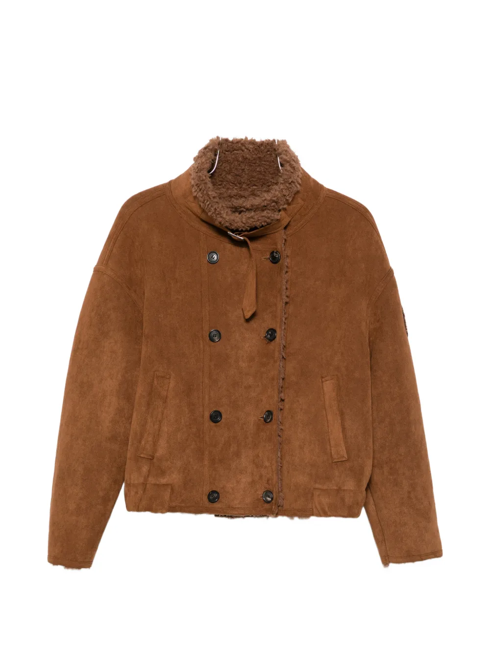 ERMANNO FIRENZE side-pocket double-breasted coat - Braun