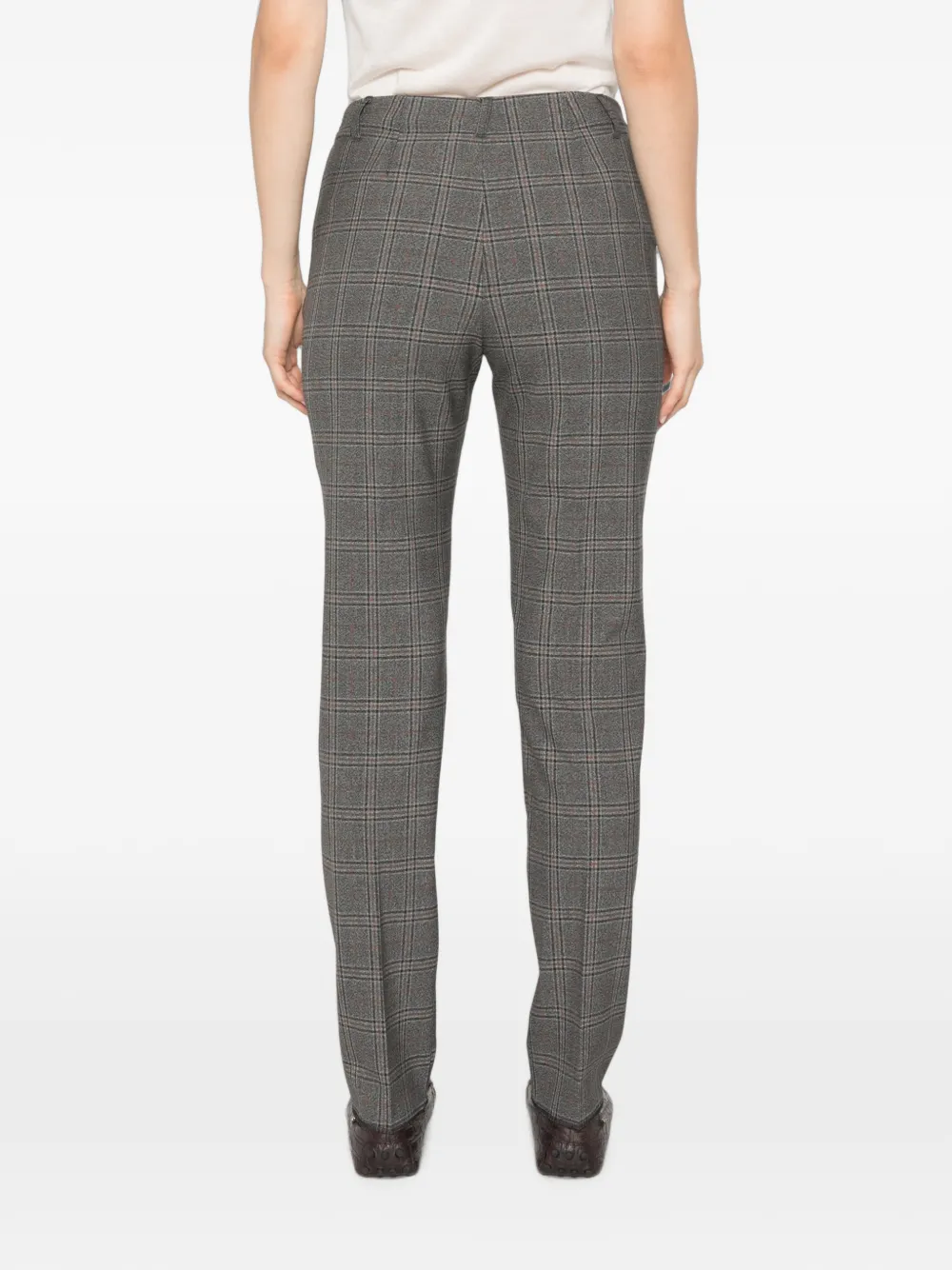 Marella Mlsepoca Check-pattern Trousers In Gray