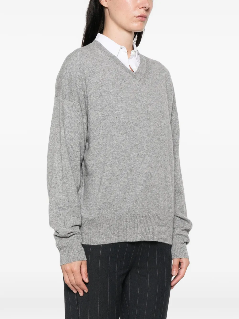 Marella Trui met V-hals Grijs
