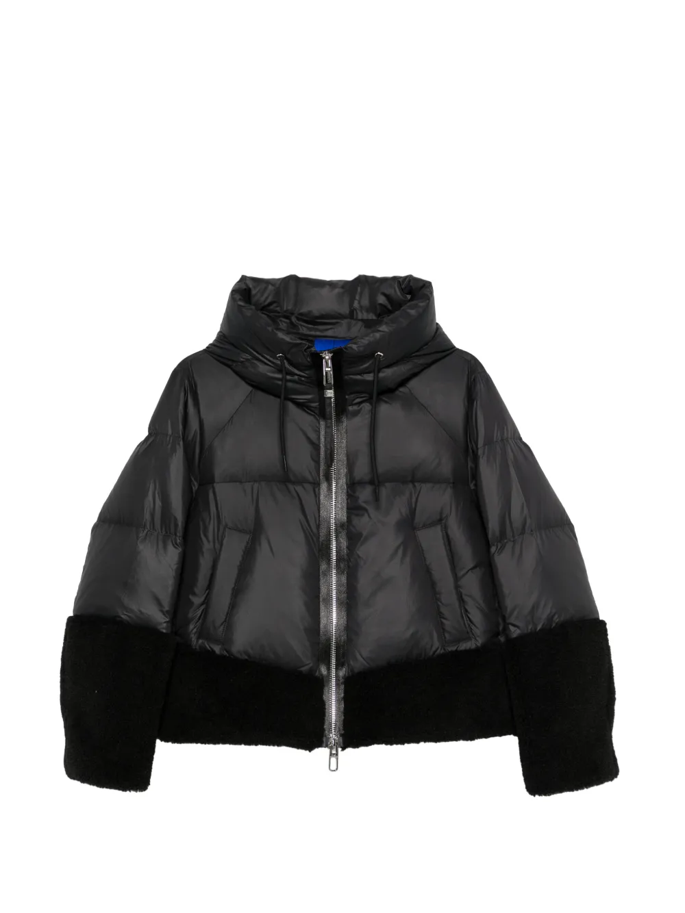 Duno hooded faux-fur trim jacket - Schwarz