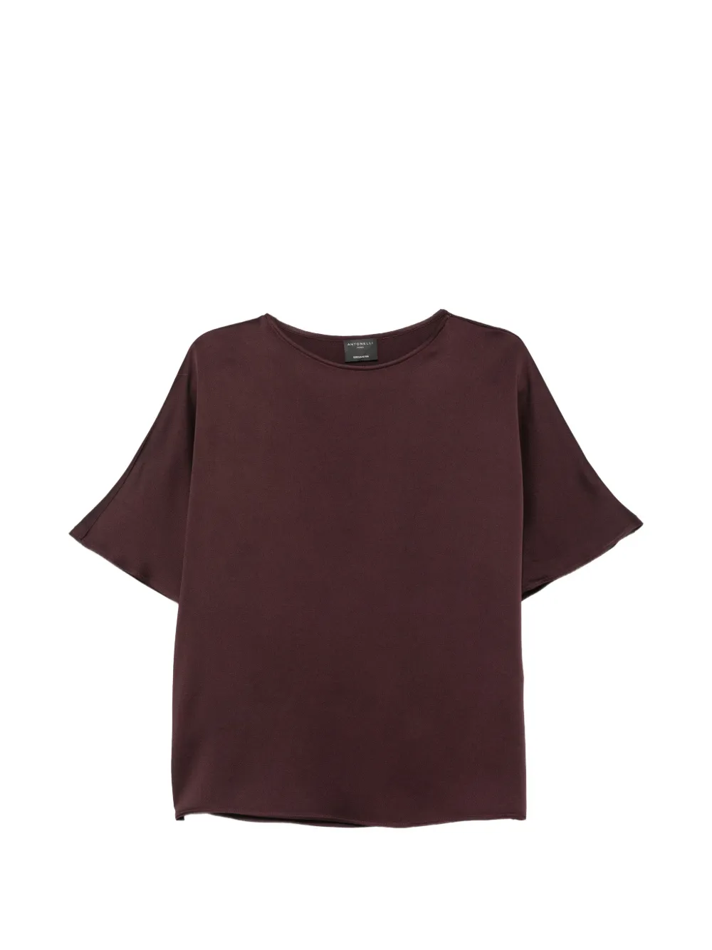 Antonelli Angiolieri satin-finish short-sleeve T-shirt Paars