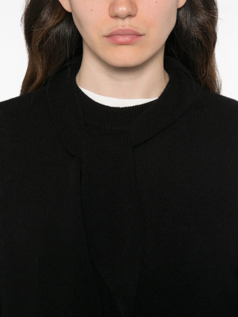 Marella scarf-detail sweater Zwart