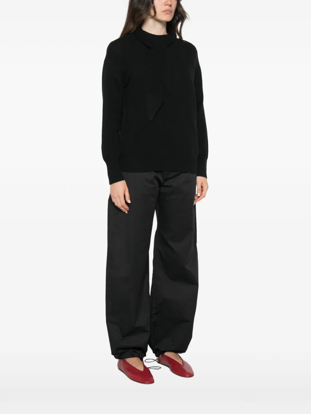 Marella scarf-detail sweater Zwart