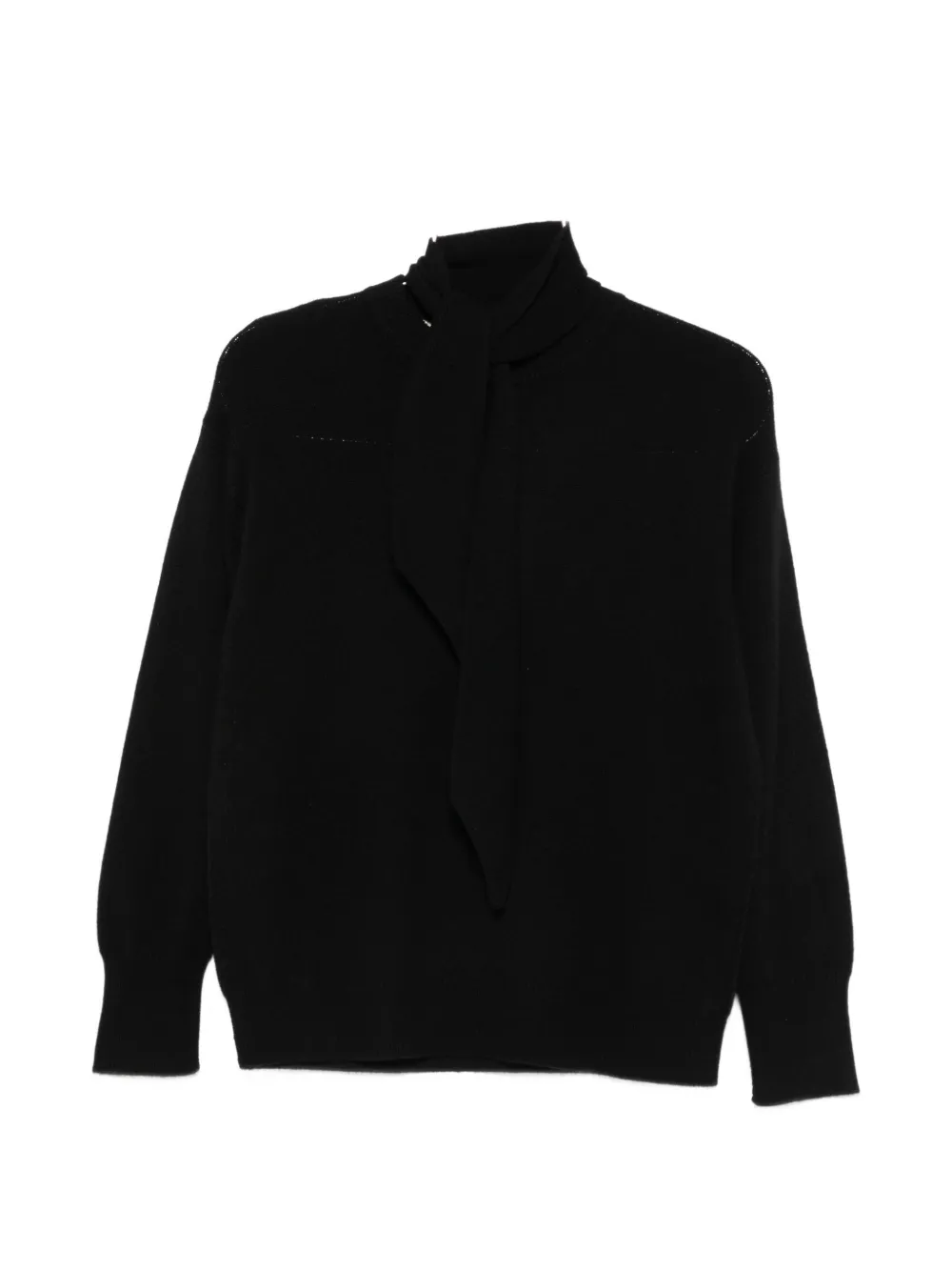 Marella scarf-detail sweater - Schwarz