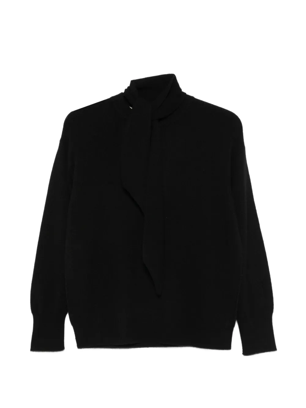 Marella scarf-detail sweater - Nero