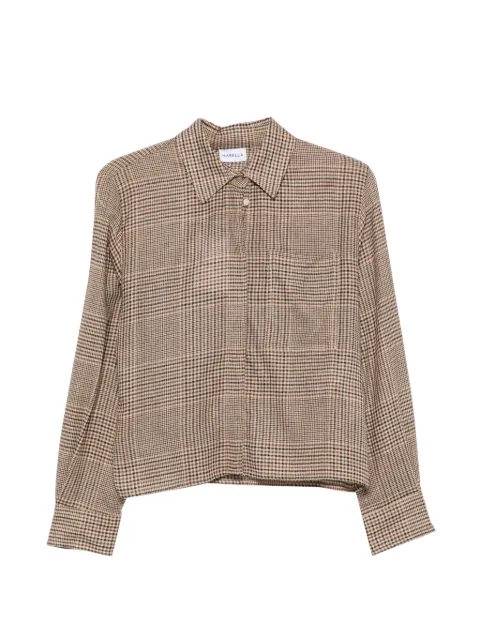 Marella Prince of Wales check tie-neck shirt
