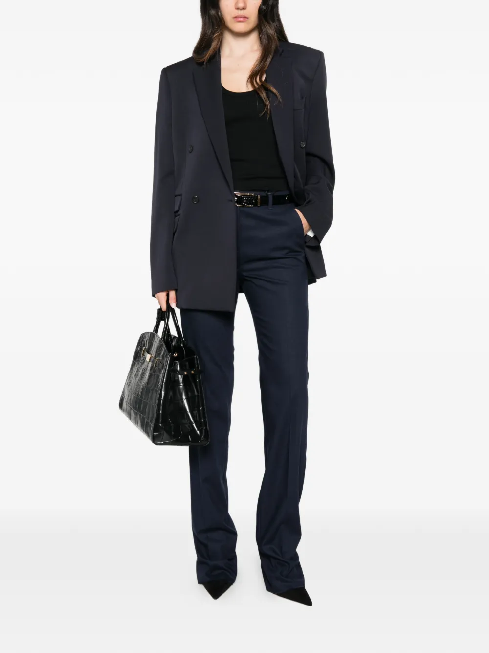 Marella Straight plooibroek Blauw