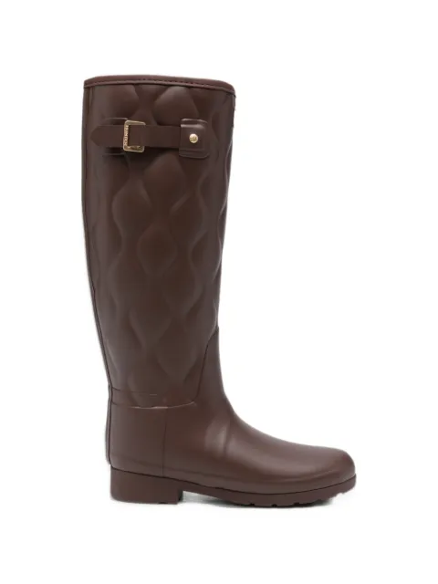 Hunter quilted buckle-fastening boots