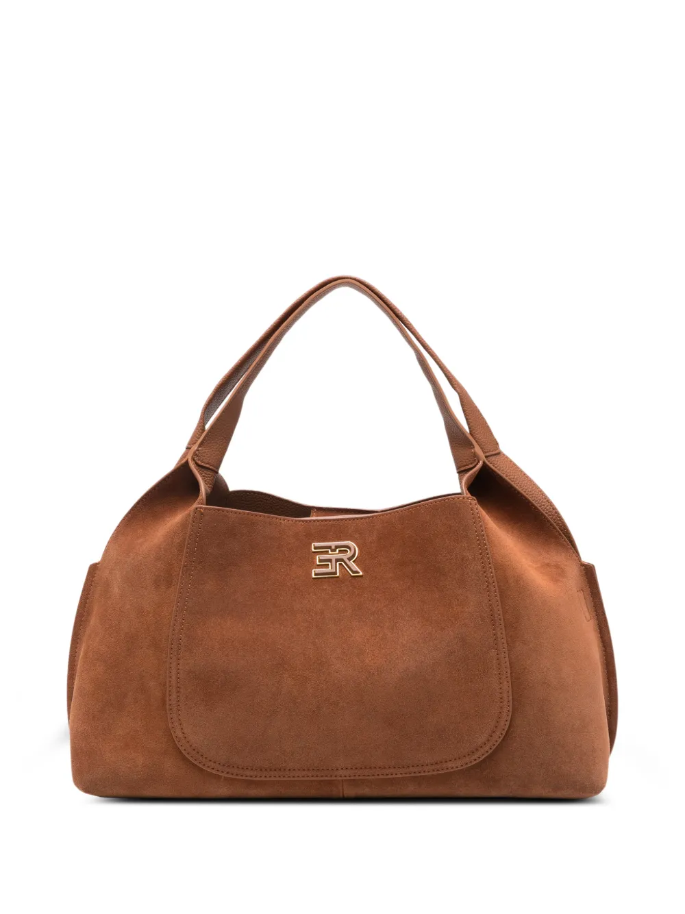 ERMANNO FIRENZE logo-plaque suede tote bag