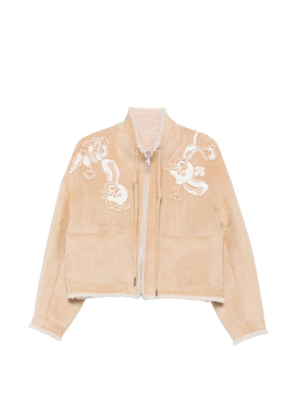 ERMANNO FIRENZE embroidered-detail jacket - Toni neutri