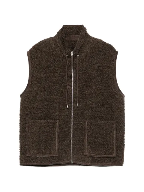 AMARANTO  fleece zip-up gilet