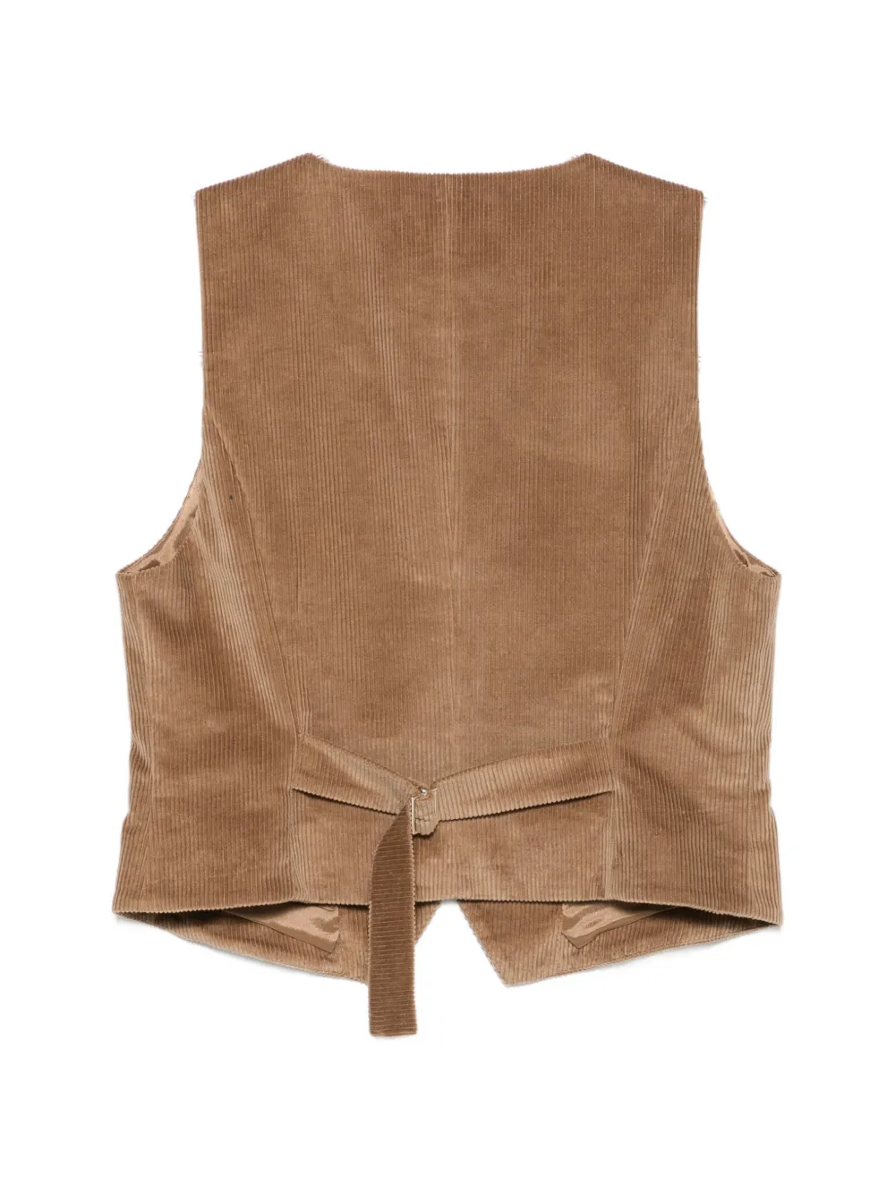 Marella Ribfluwelen button-up gilet Beige