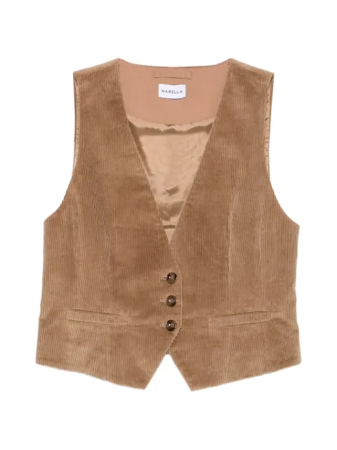 Marella corduroy button-up waistcoat