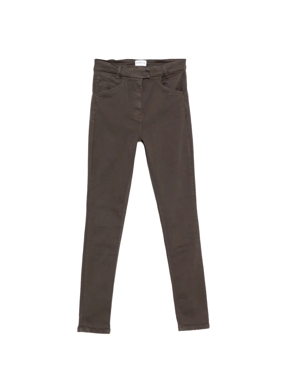 Marella Mlscondor belt-loop trousers - Marrone