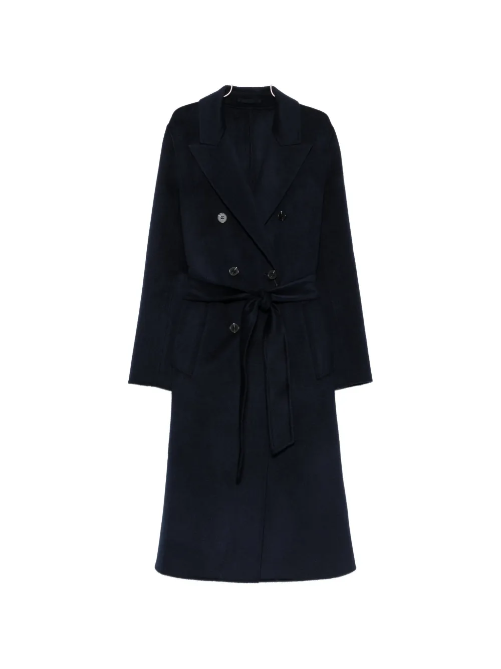 Marella double-breasted belted coat - Blue