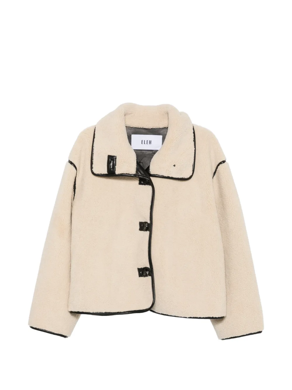 Eleh contrast-trim Jacket - Nude