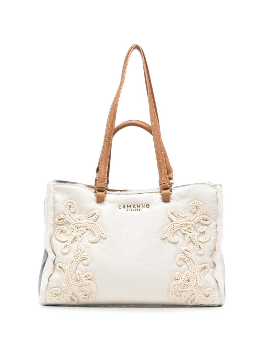 ERMANNO FIRENZE crochet-embroidery tote bag