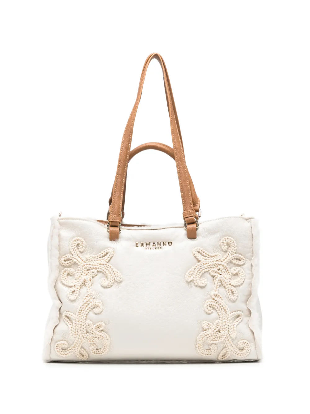 ERMANNO FIRENZE crochet-embroidery tote bag