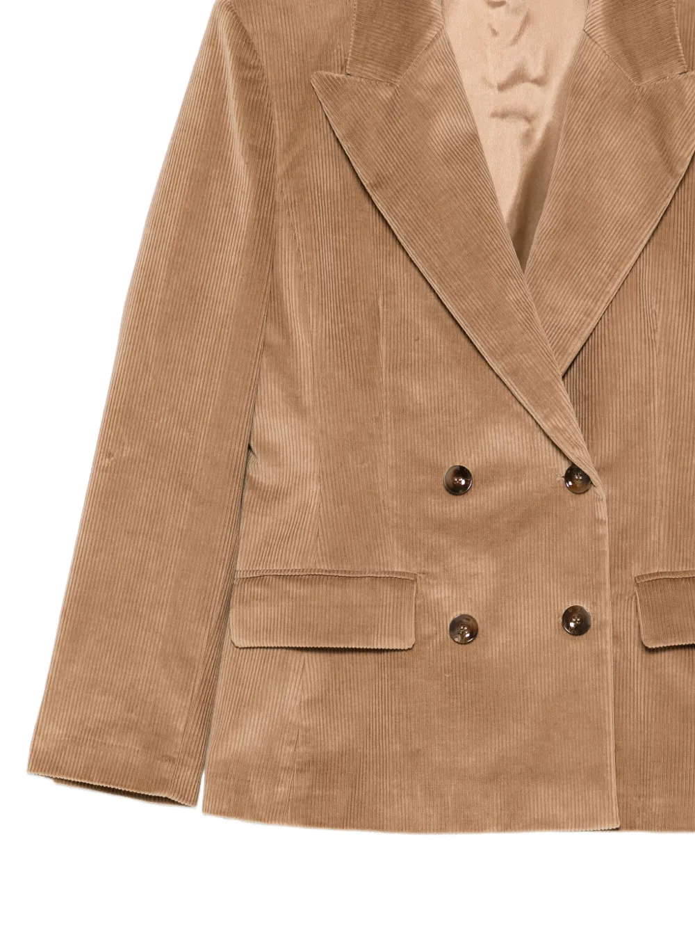 Marella double-breasted corduroy blazer Bruin