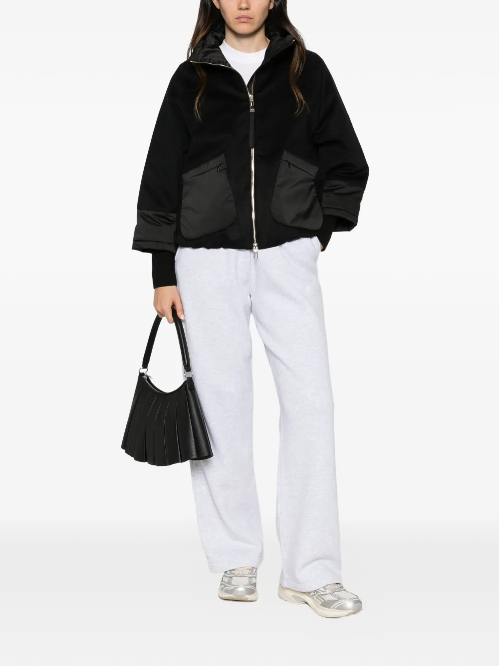 Duno Panelled High-neck Jacket In Black