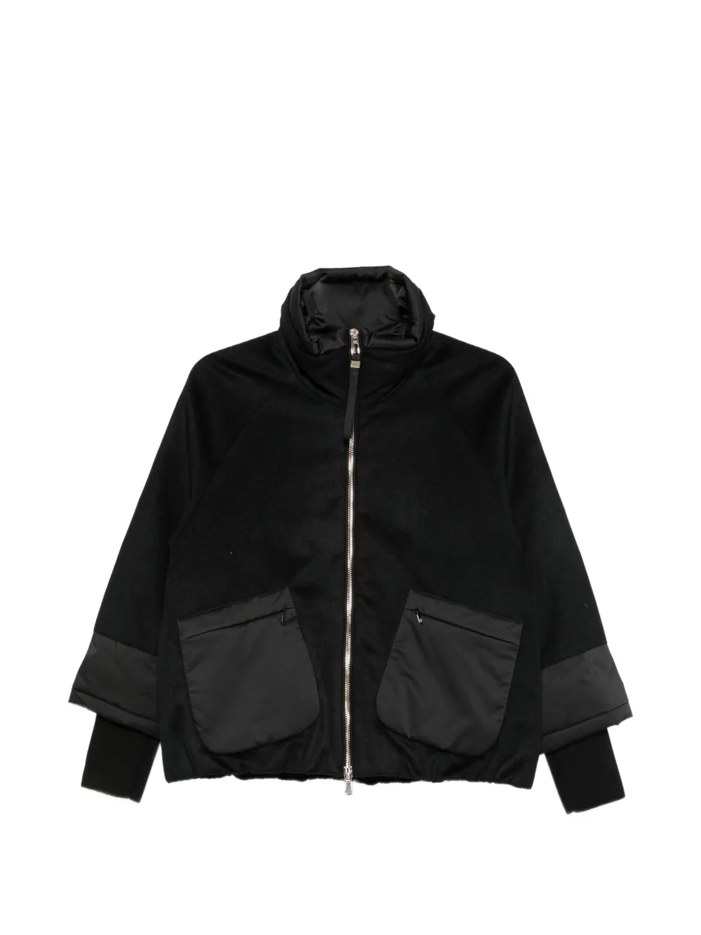 Duno panelled high-neck jacket - Nero