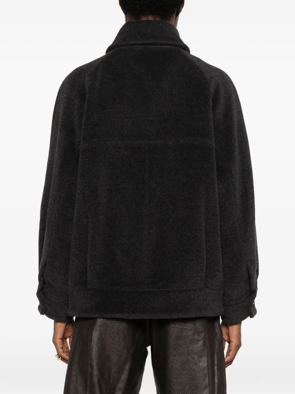 Marella virgin-wool button-up coat Zwart