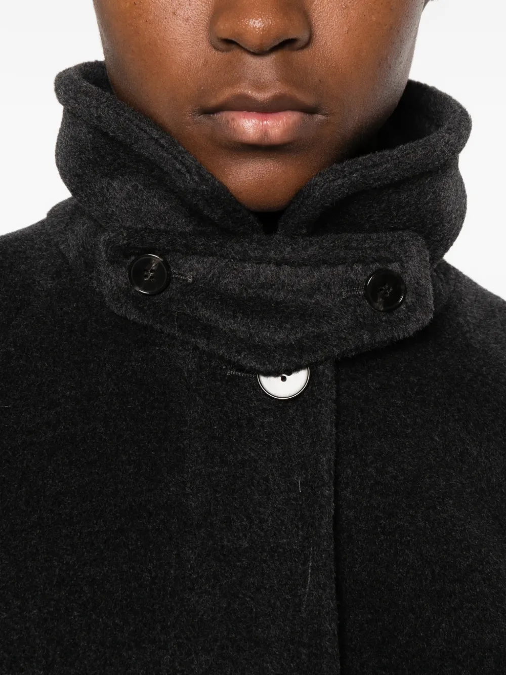 Marella virgin-wool button-up coat Zwart