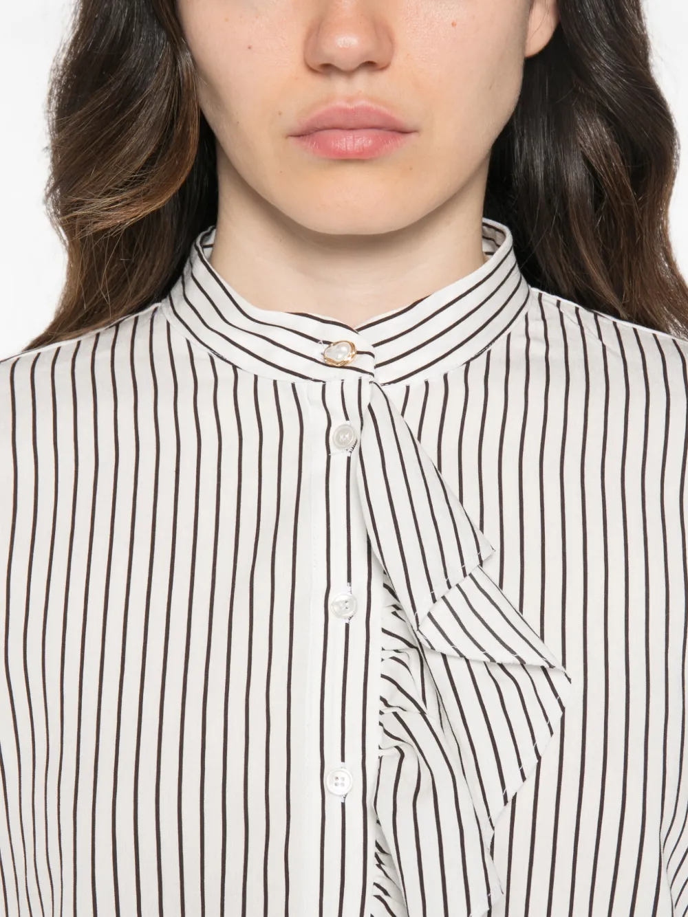 Marella Mllkiwi gestreepte blouse Wit