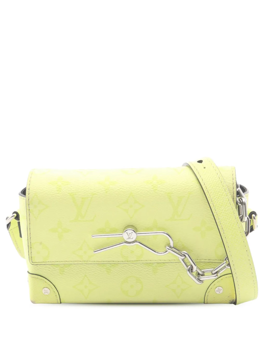 Pre-owned Louis Vuitton 2000-2026 Monogram Taurillon Steamer Wearable Wallet Crossbody Bag In Yellow
