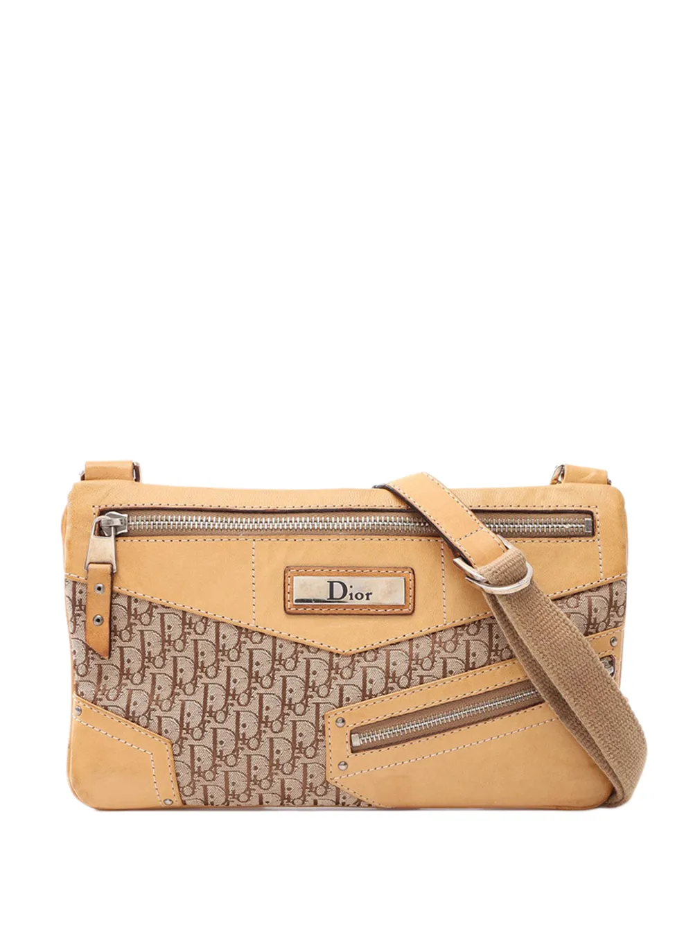 Christian Dior Pre-Owned Borsa a tracolla Diorissimo Street Chic in tela con motivo Trotter XX secolo - Toni neutri